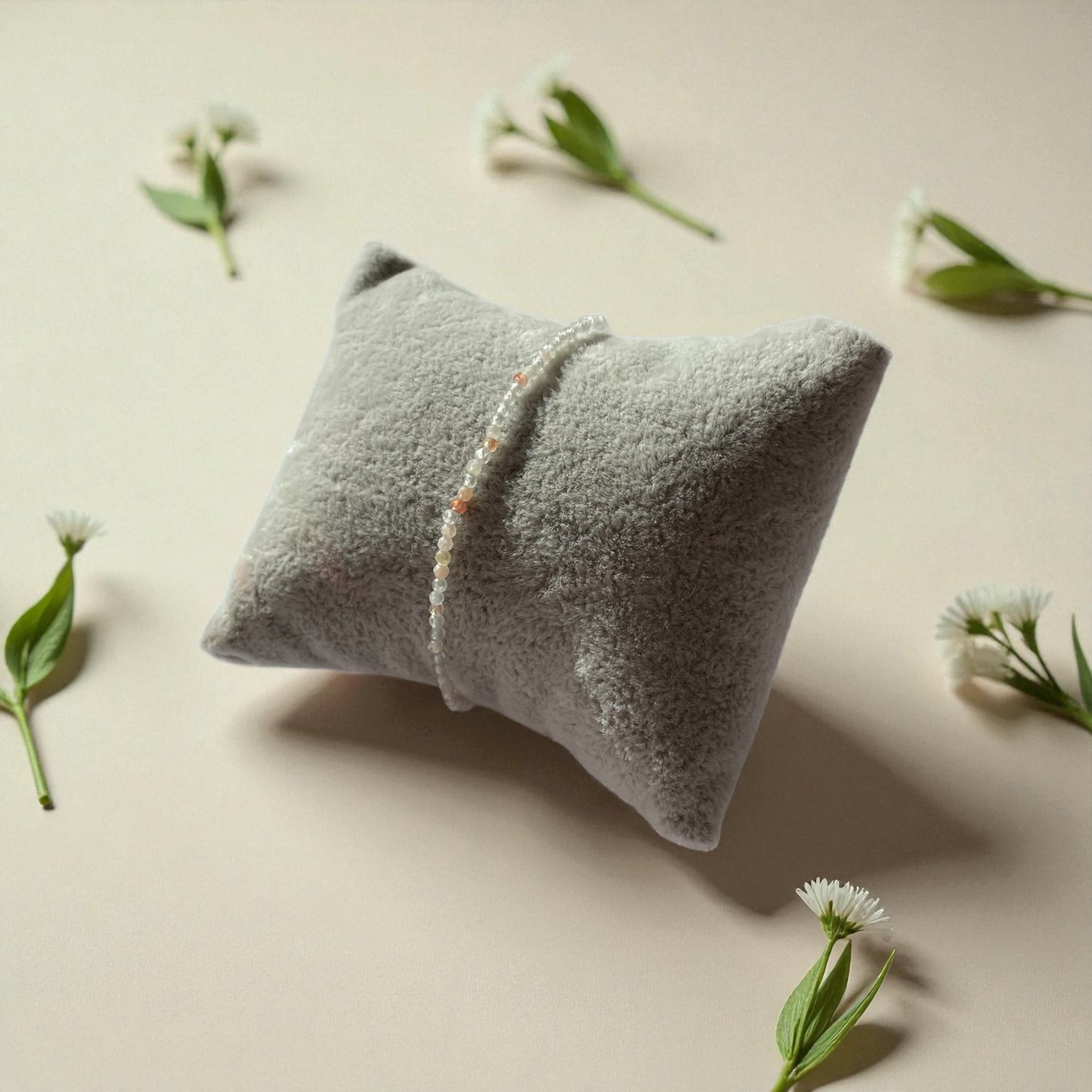 Armband roter Rutil facettiert 2 mm