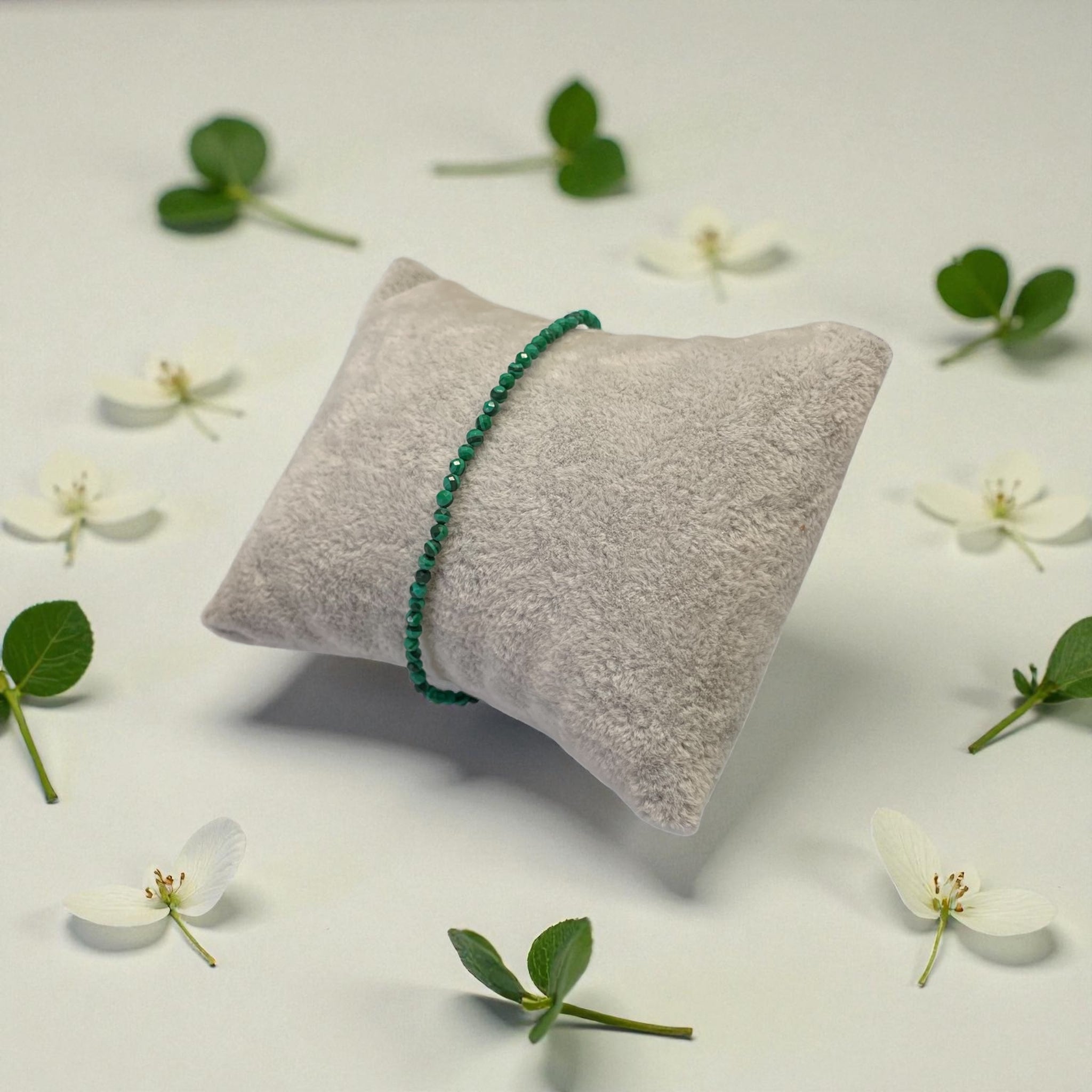 Armband Malachit facettiert 2mm