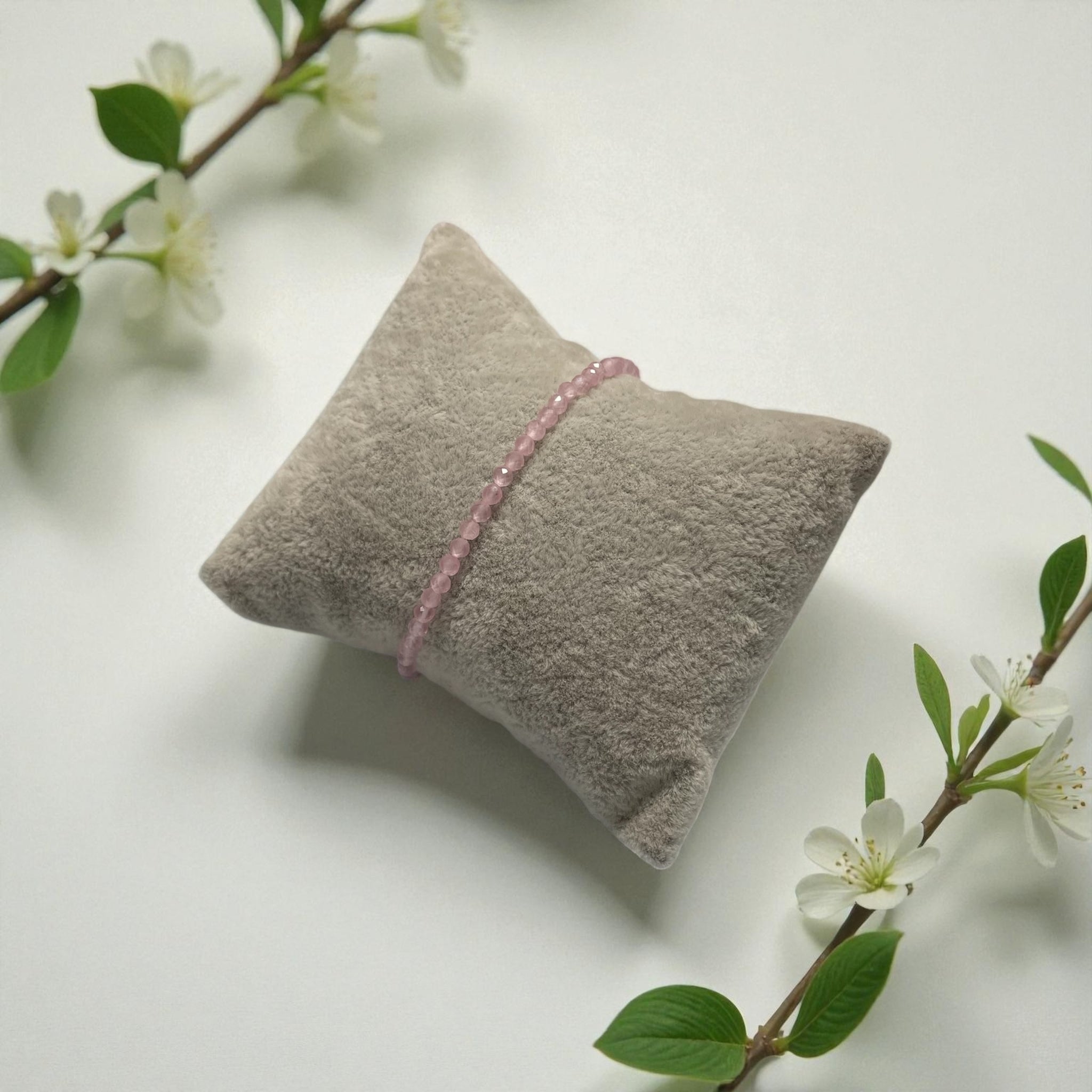 Armband Rosenquarz -4,5mm facettiert
