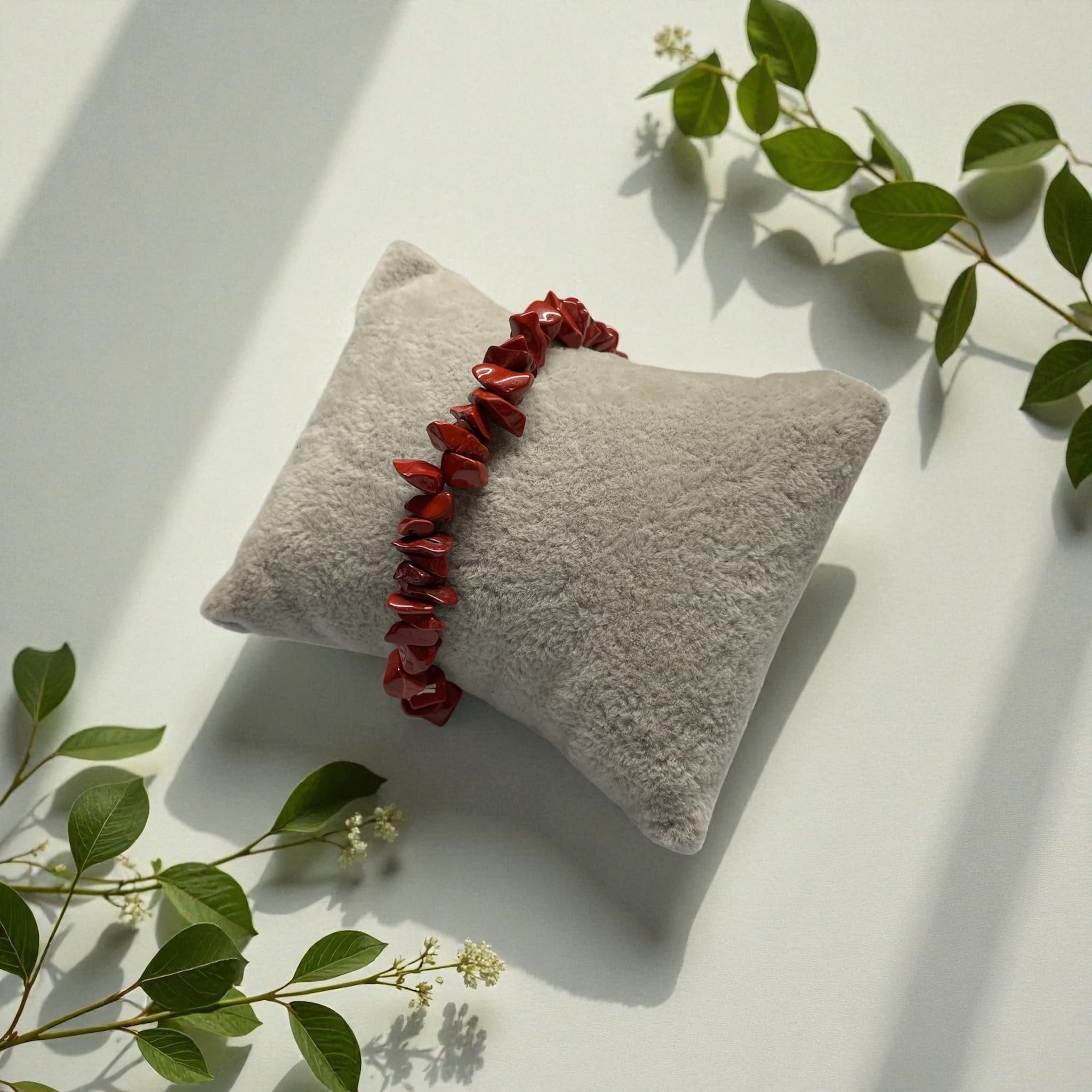 Armband Jaspis rot splitter