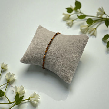 Tigerauge Armband, facettiert, - 2,5mm