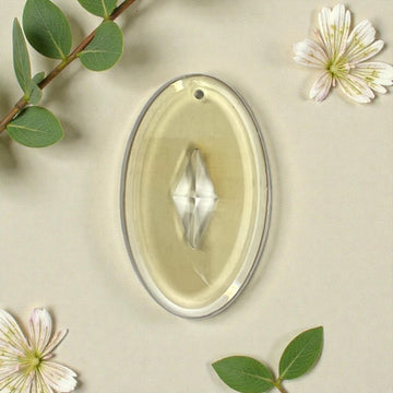 Raumschmuck mit Kristall, gelb