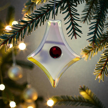 Raumschmuck mit Kristall, rot