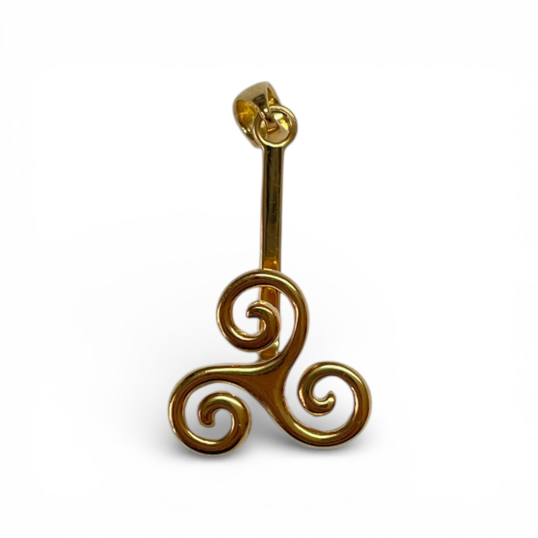 Donuthalter Triskelion Silber vergoldet, für 30mm- und 40mm-Donut