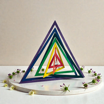 Regenbogen Pyramide mit Kristall