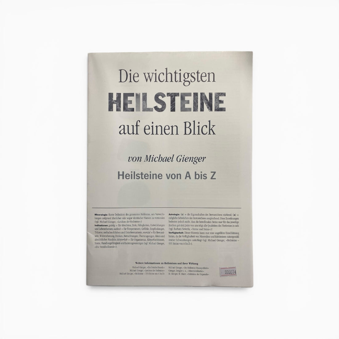 Poster: Die wichtigsten Heilsteine auf einen Blick