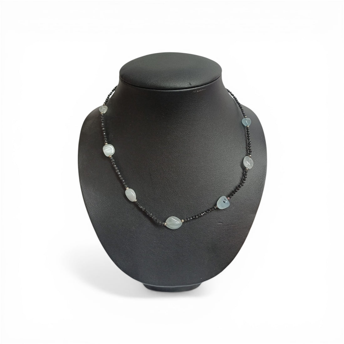 Halskette Aquamarin - Spinell, 40cm