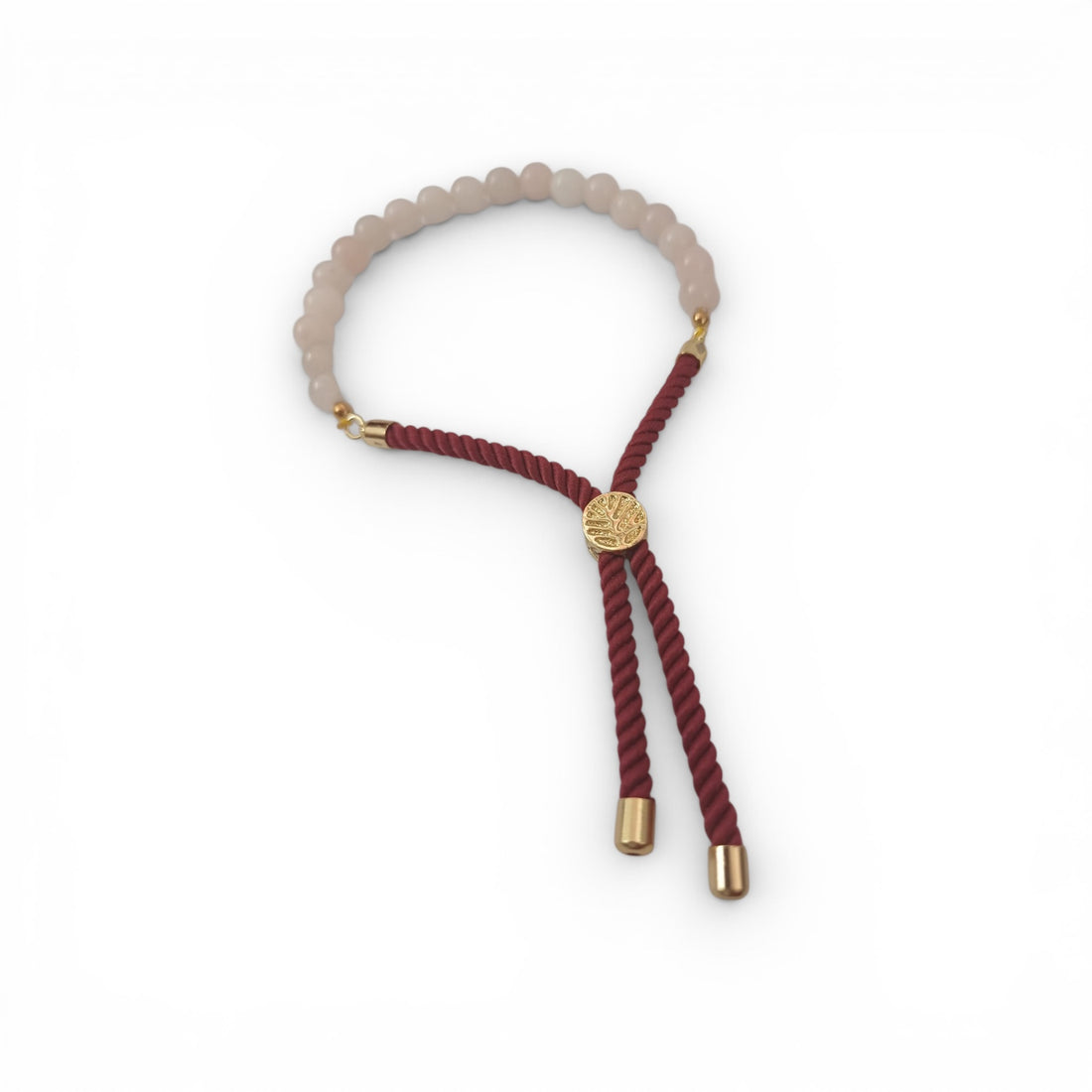 Edelstein-Schnur-Armband - Rosenquarz
