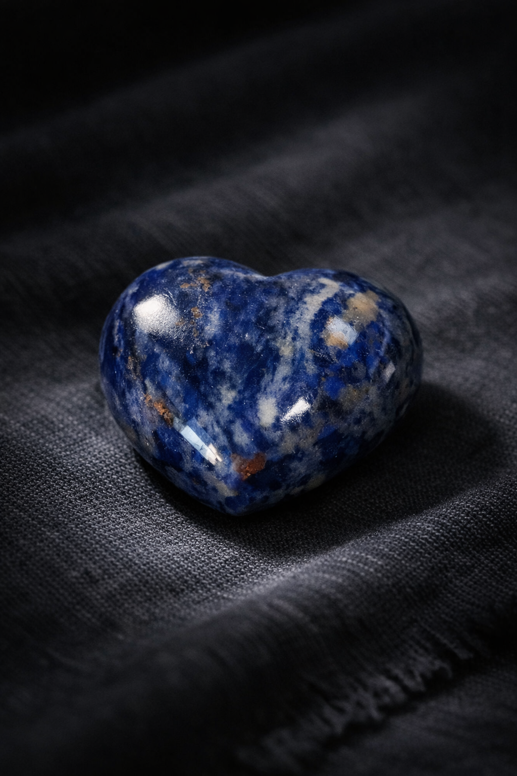 Herz bauchig, Sodalith 4,5cm
