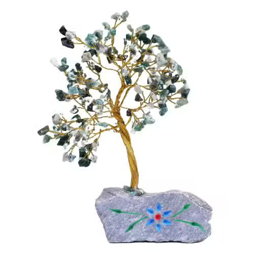 Edelsteinbaum - Moos-Achat, 160 Steine